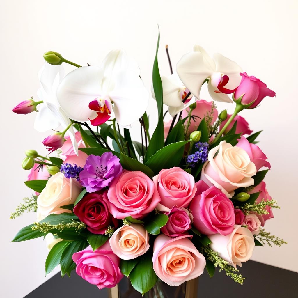 The Best Rose Colors to Complement Orchid Arrangements