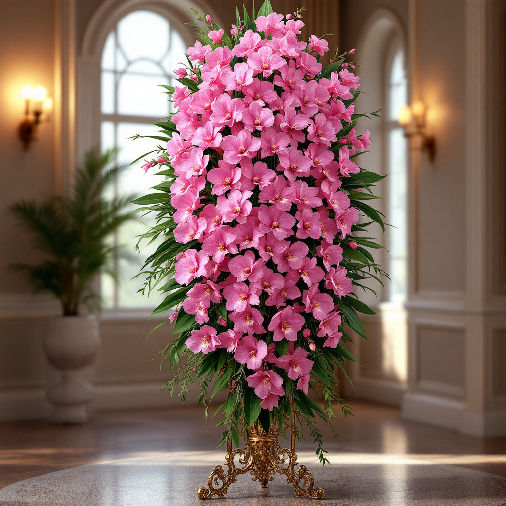 orchid funeral standing sprays(2)