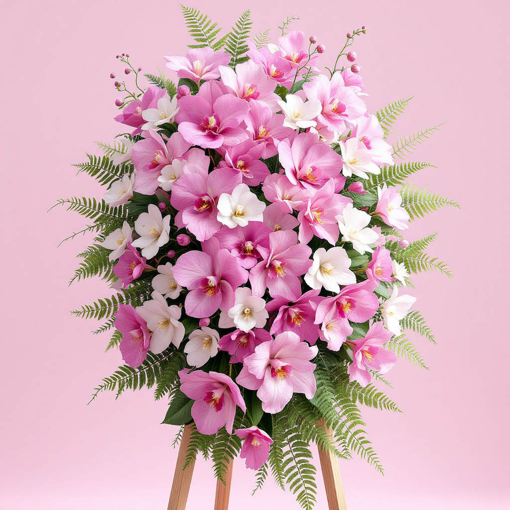 orchid funeral standing sprays(2)
