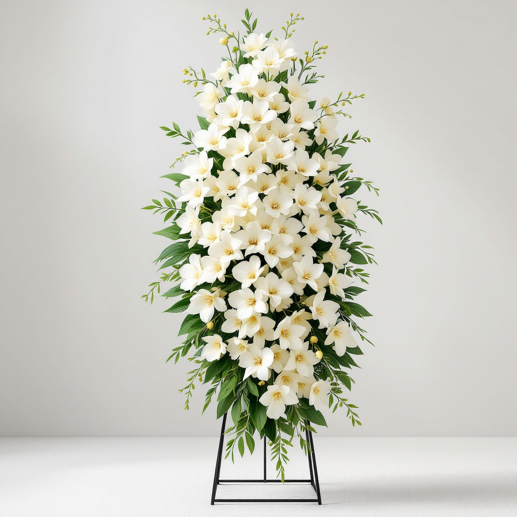 orchid funeral standing sprays(2)