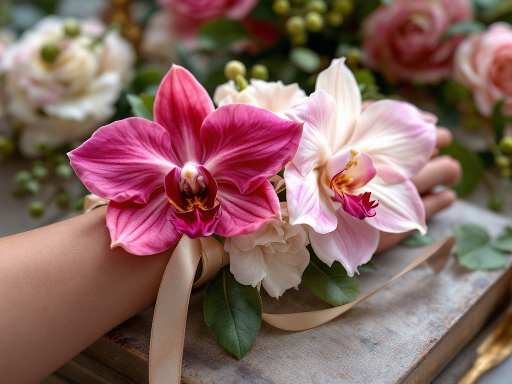 The Phalaenopsis Orchid in wrist corsages wedding(1)